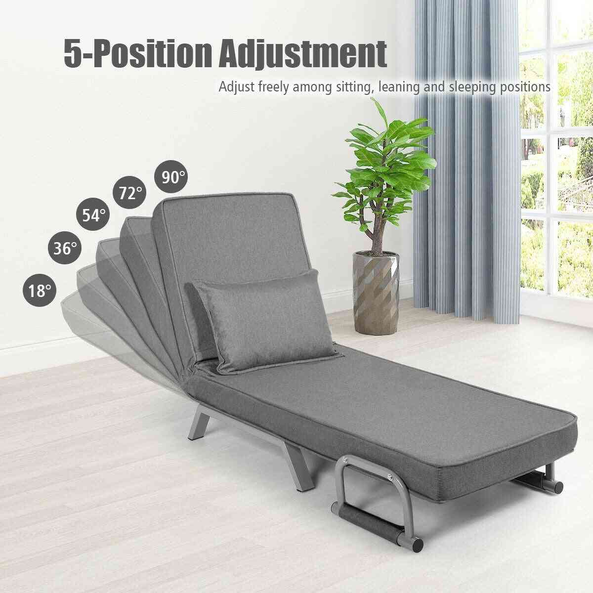 Foldbar og konvertibel sovekabine lænestol-lounge sofa