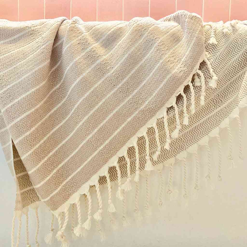 Handcrafted Geo Stripe Towel