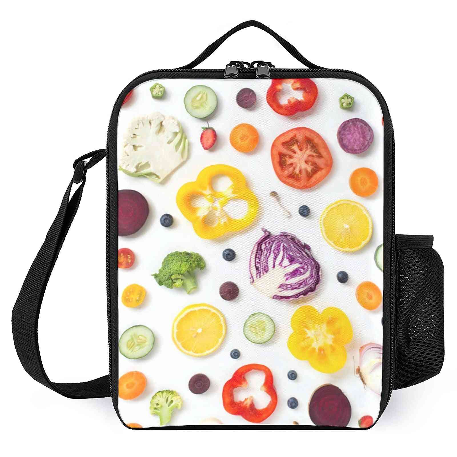 Fruits Vegetables  Printed Lunch Bags
