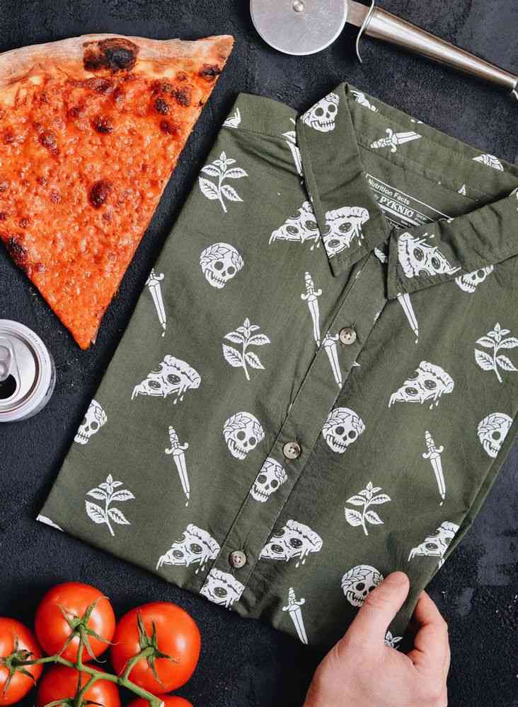 Pizza slayer bedrukte t-shirts