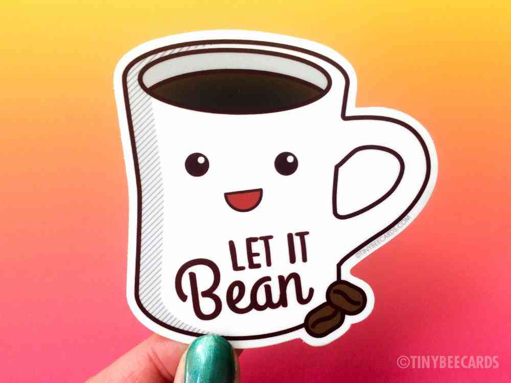 Let It Bean-coffee Vinyl Sticker
