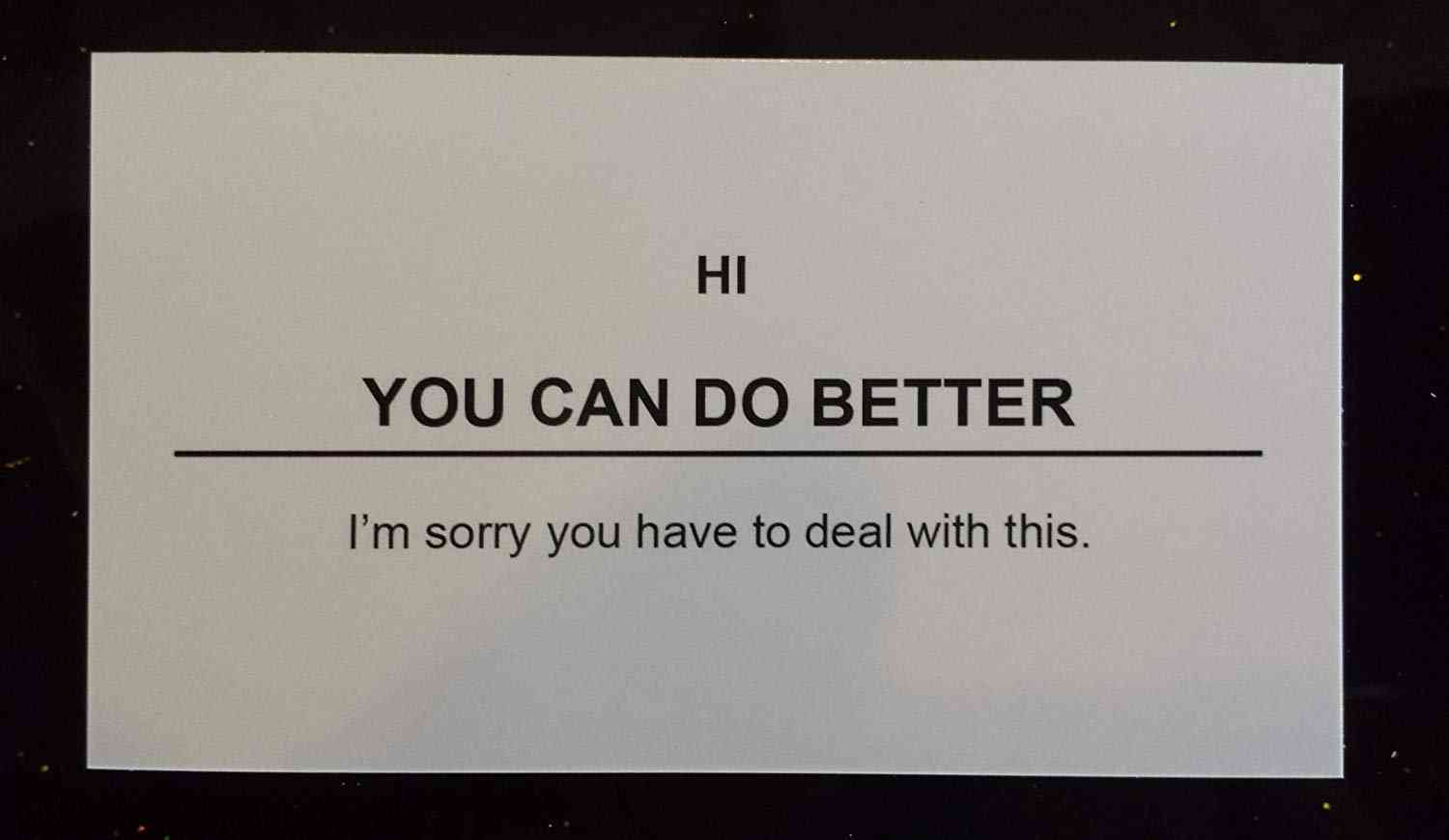 Du kan göra bättre visitkort