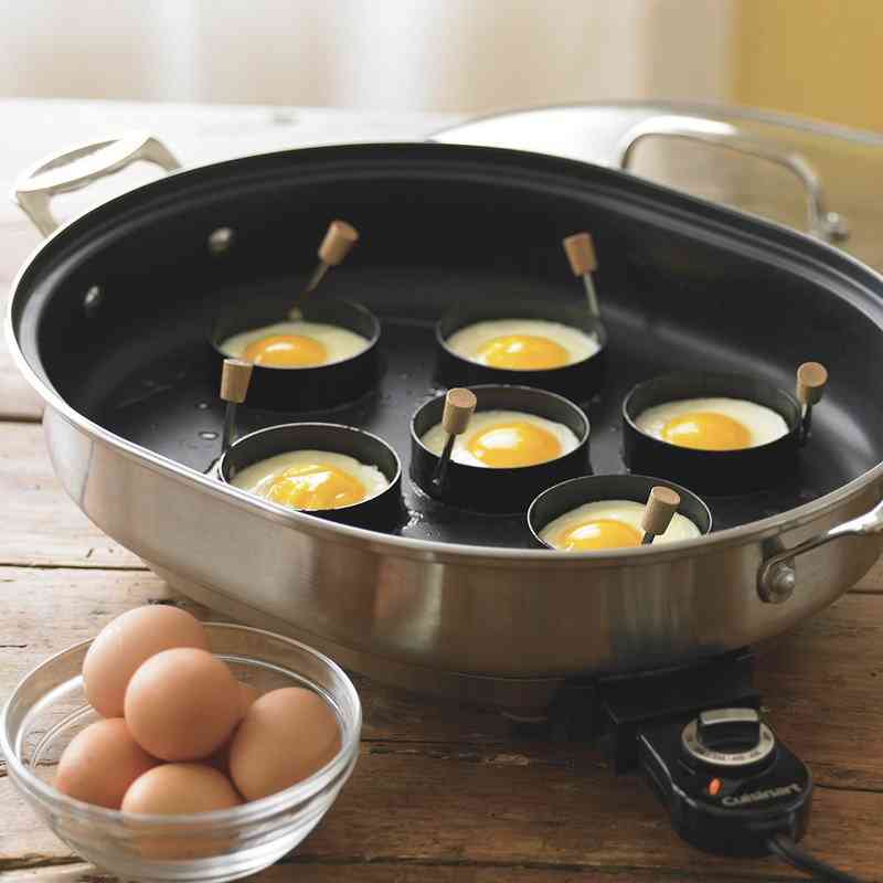 Acciaio inossidabile con rivestimento antiaderente - anelli per friggere le uova