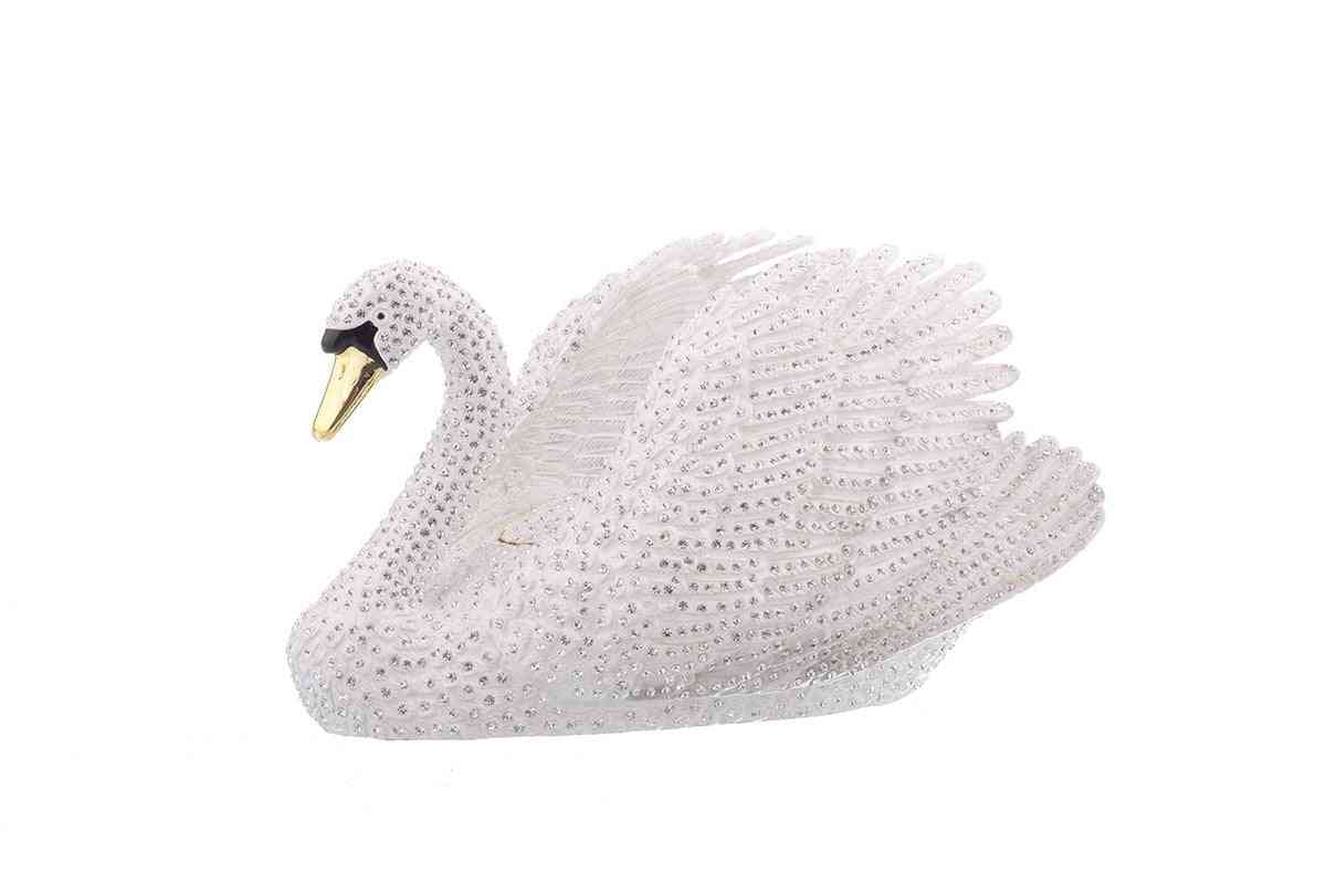 Large White Swan-handmade Trinket Box