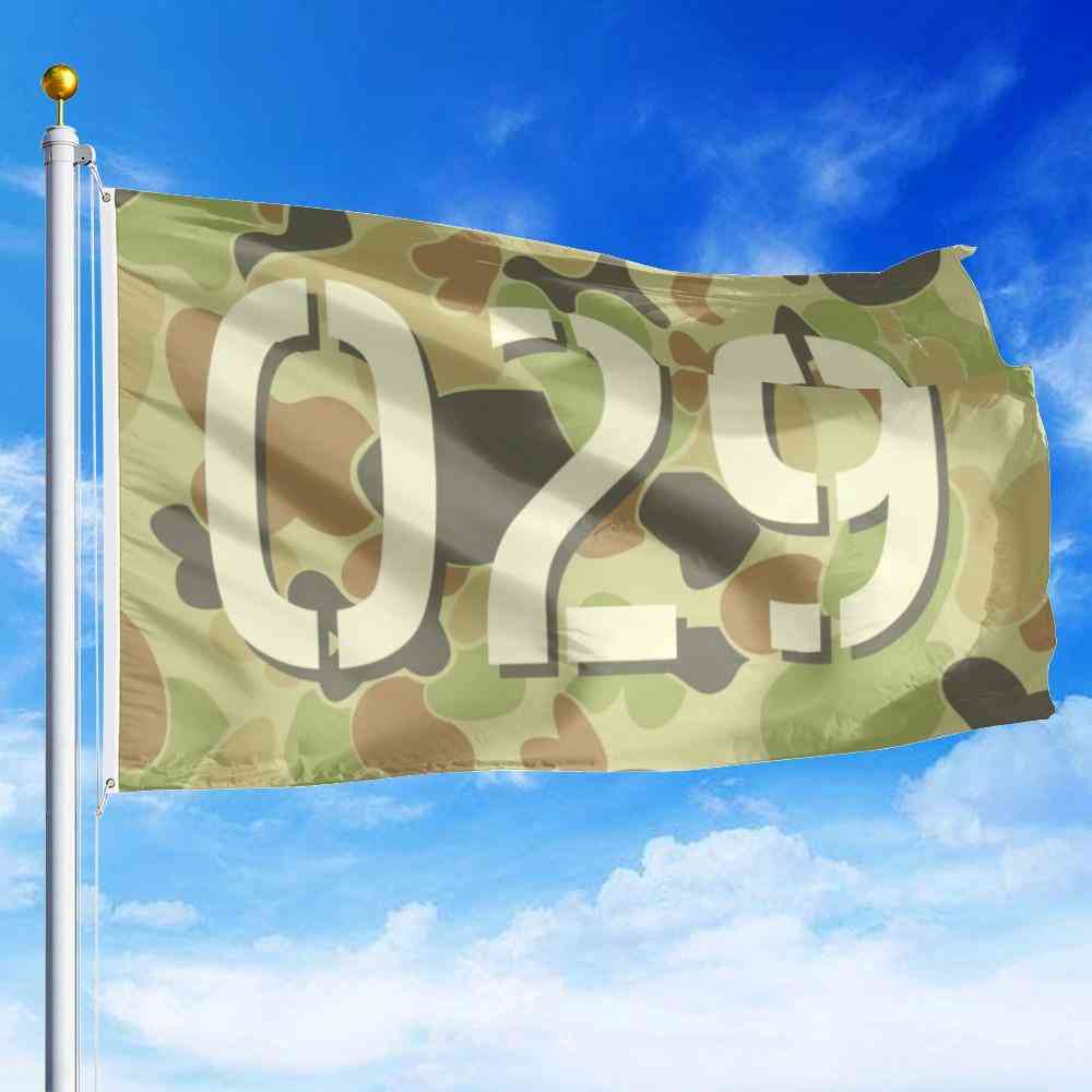Aus Green Camouflage Flag