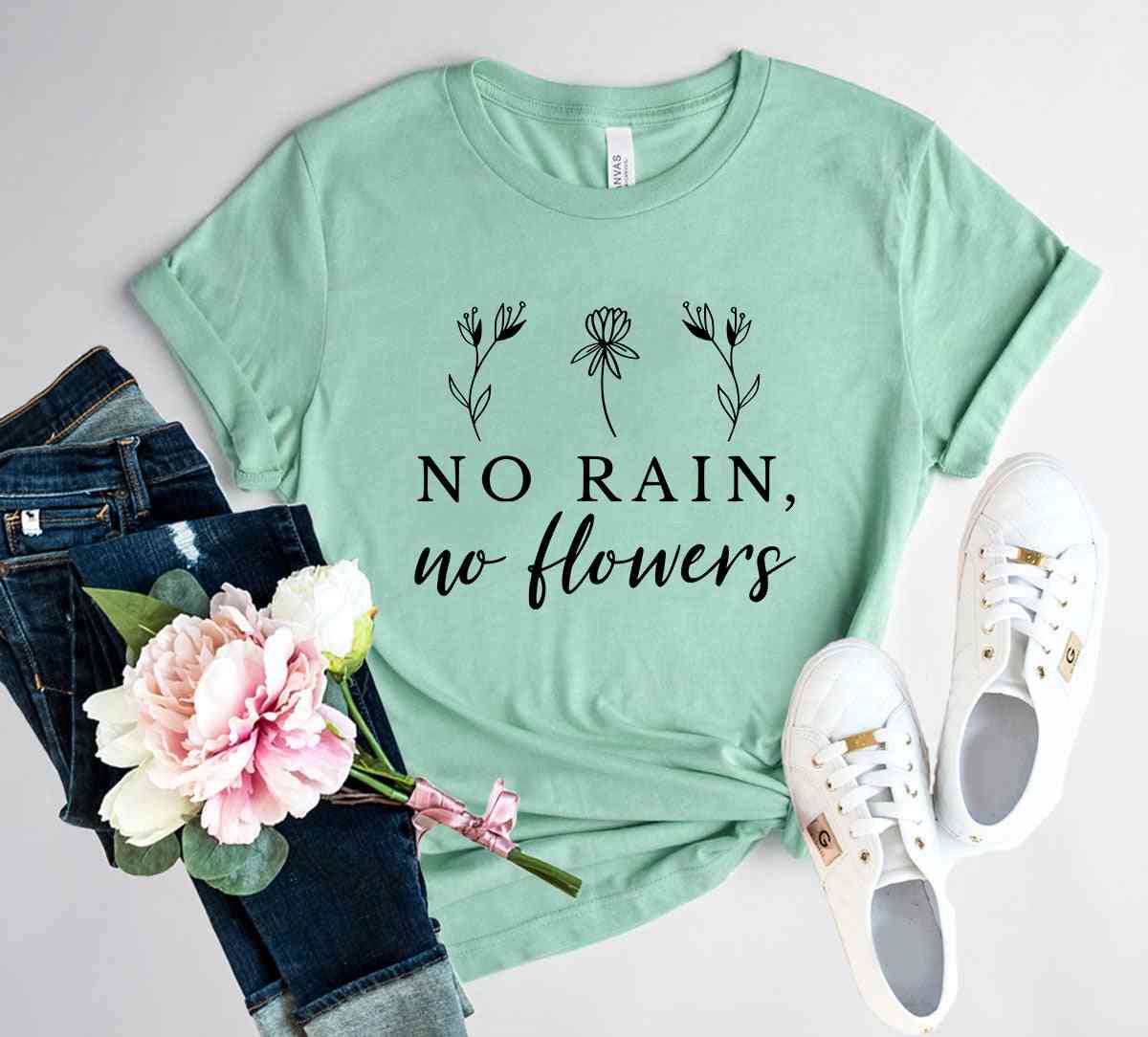 Camisa sin lluvia sin flores