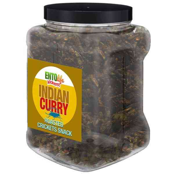 Spuntino di cricket aromatizzato al curry indiano