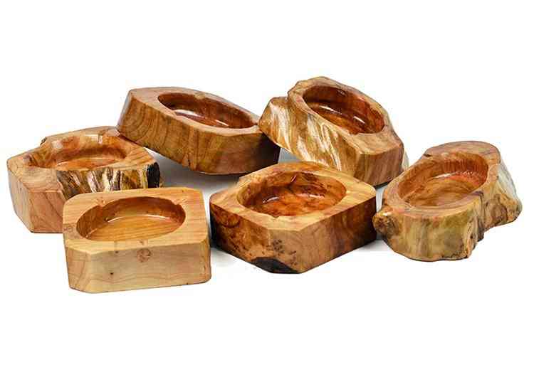 Természetes fából készült hamutartó