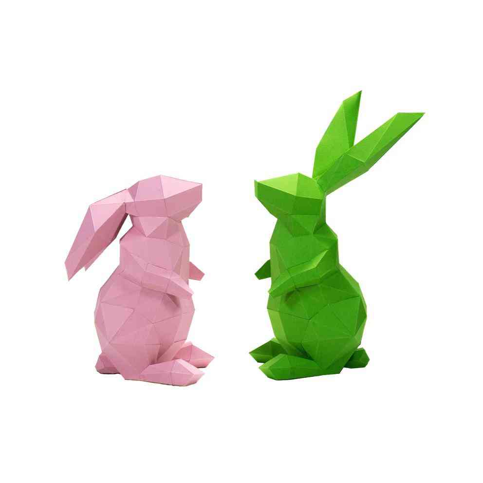 Modello artigianale di carta a forma di coniglio 3D
