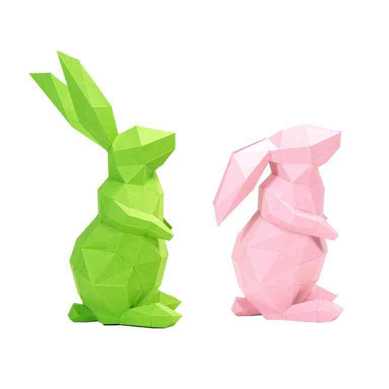 Modello artigianale di carta a forma di coniglio 3D
