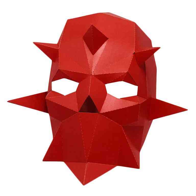 Máscara de caballero oscuro artesanal de papel 3d