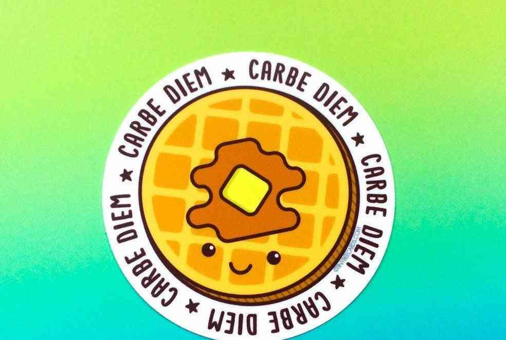Carbe Diem! Waffle Vinyl Sticker