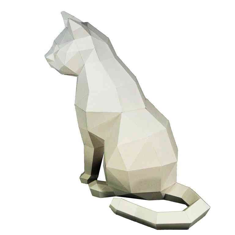 3D papír kézműves macska modell