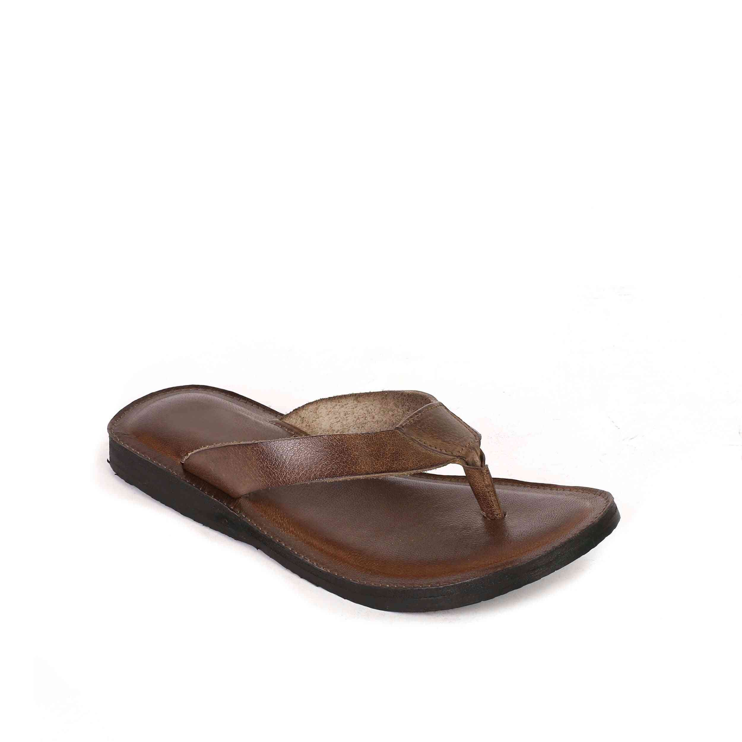 Sandale din piele cu flip flop