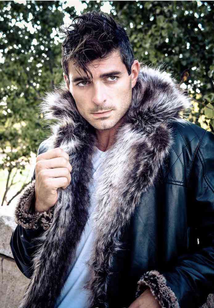 Men's Faux Fur Leather Jacket
