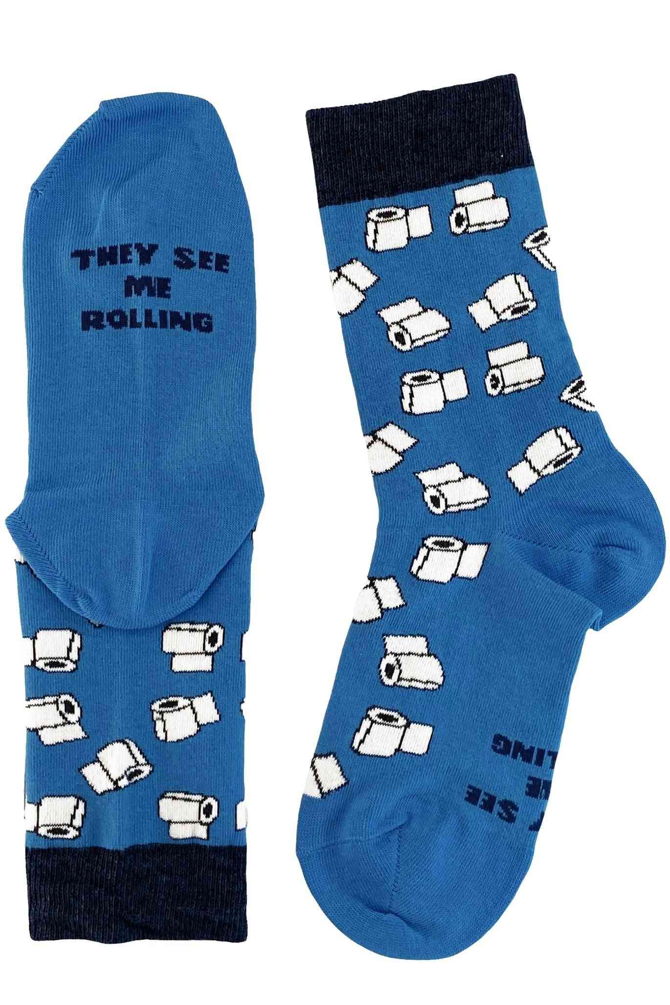 памучни чорапи с текстов печат