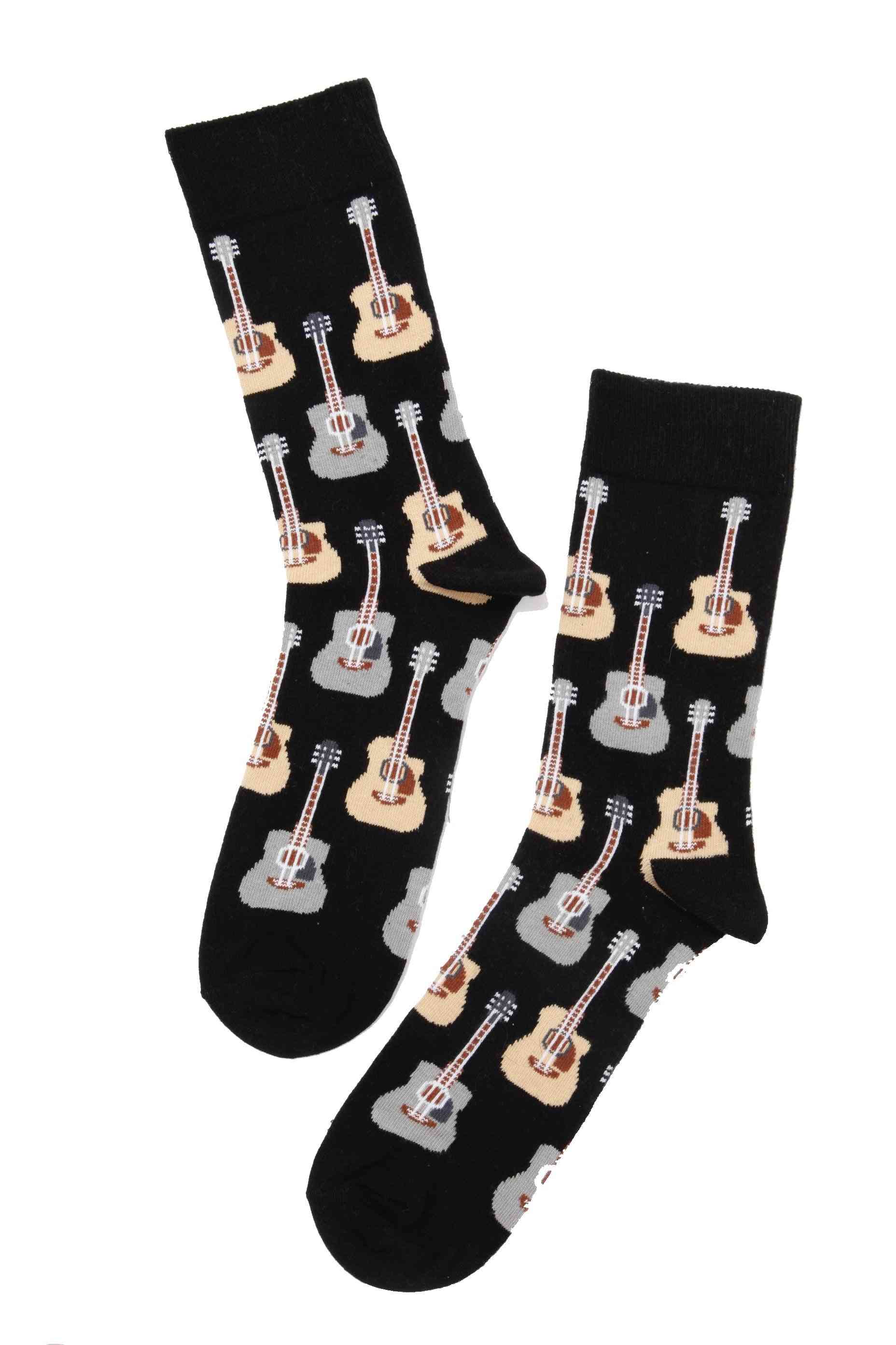 Guitar Pattern Cotton Socks