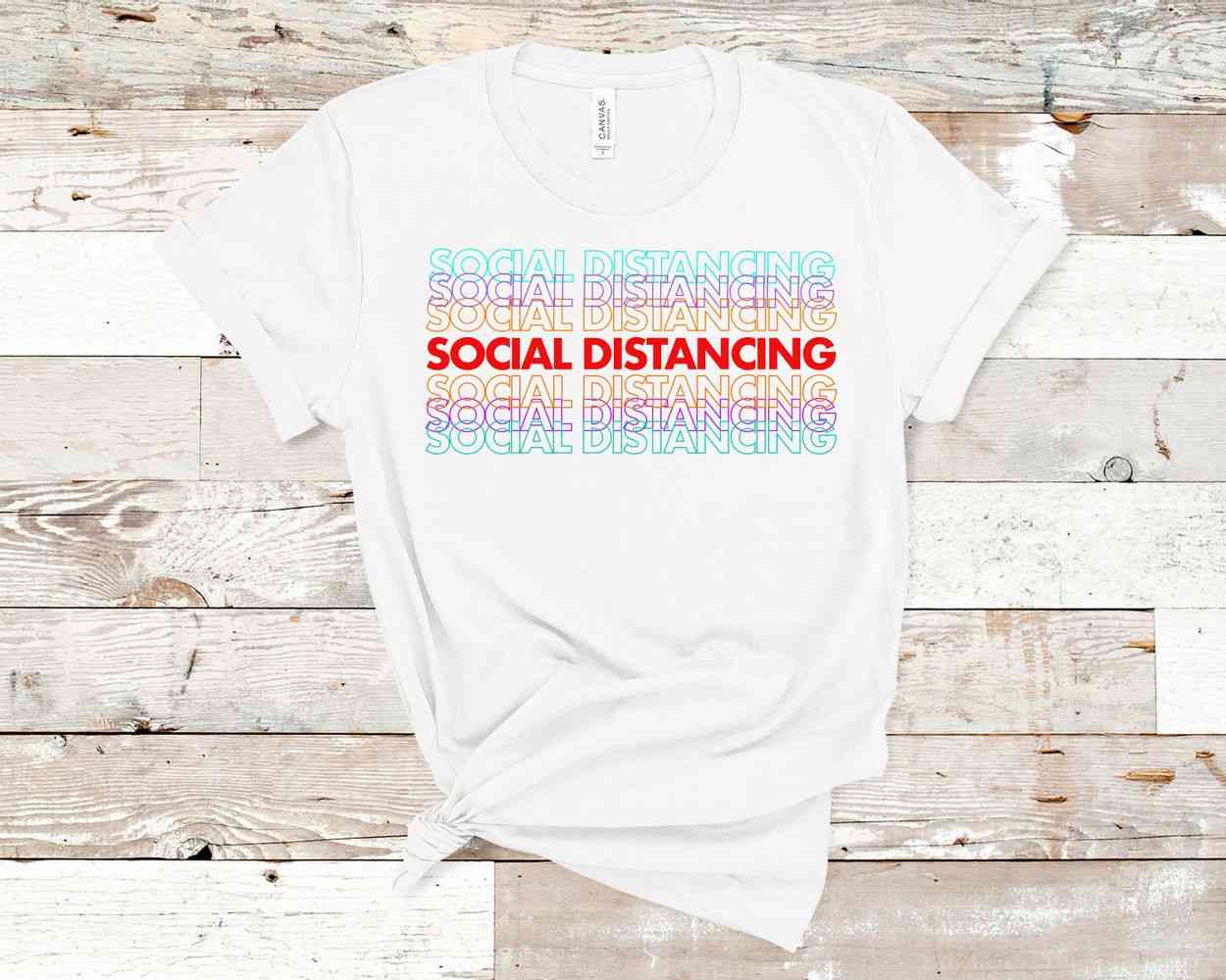 Camiseta de distanciamiento social