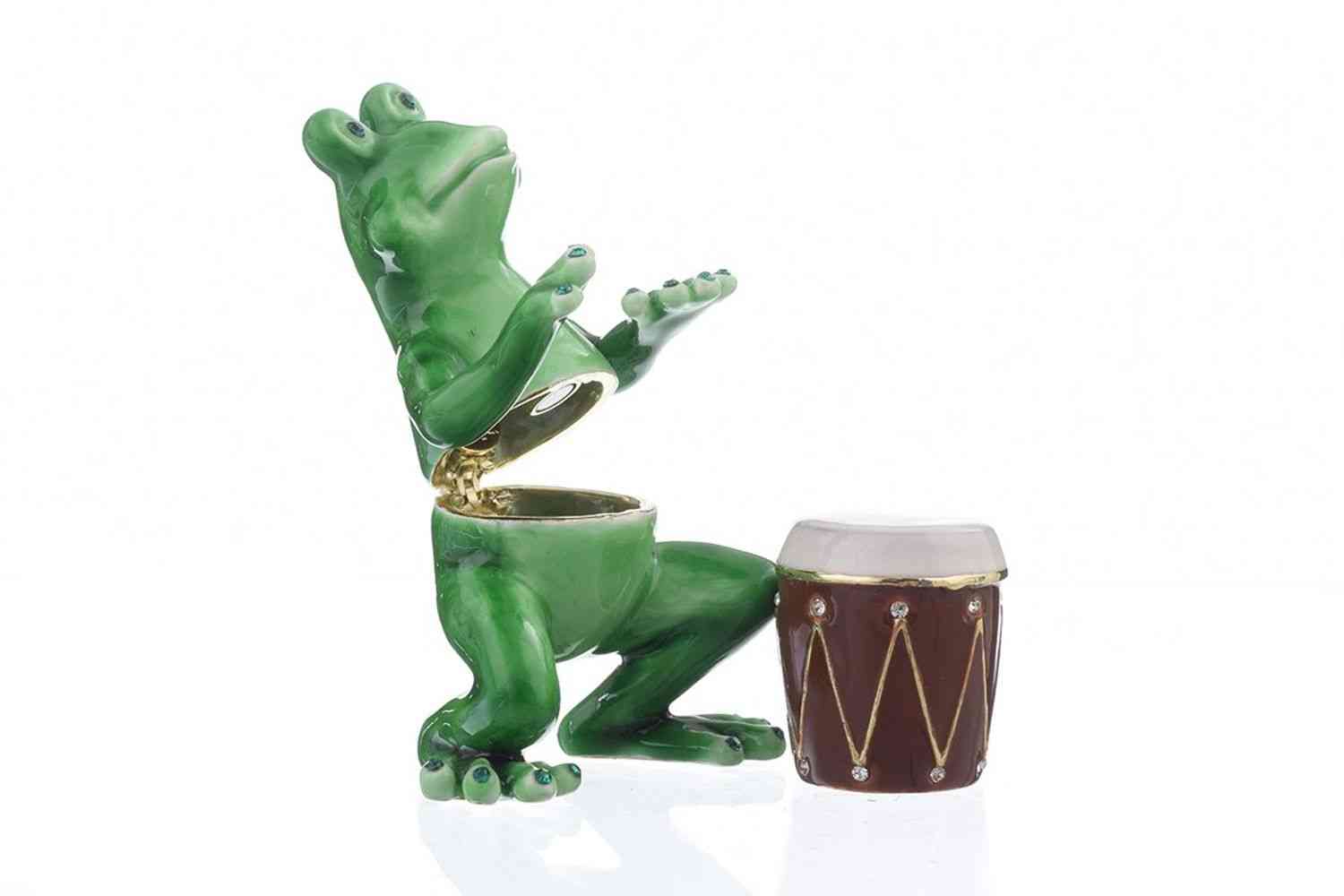 žaba igra bobne-škatla z nakitom