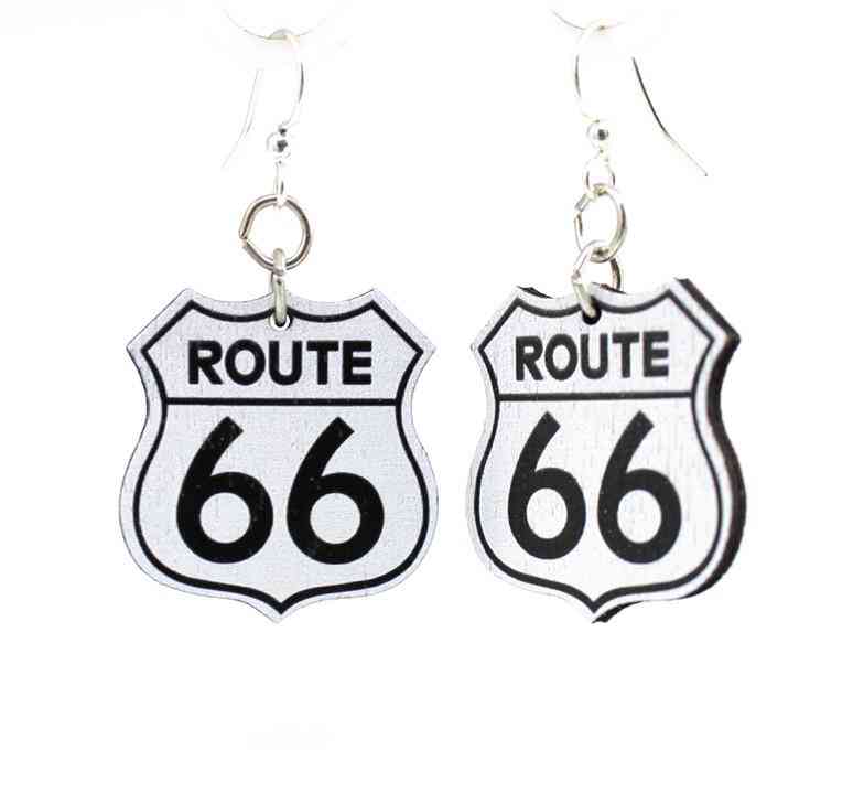 Route 66 Ohrringe mit Muster
