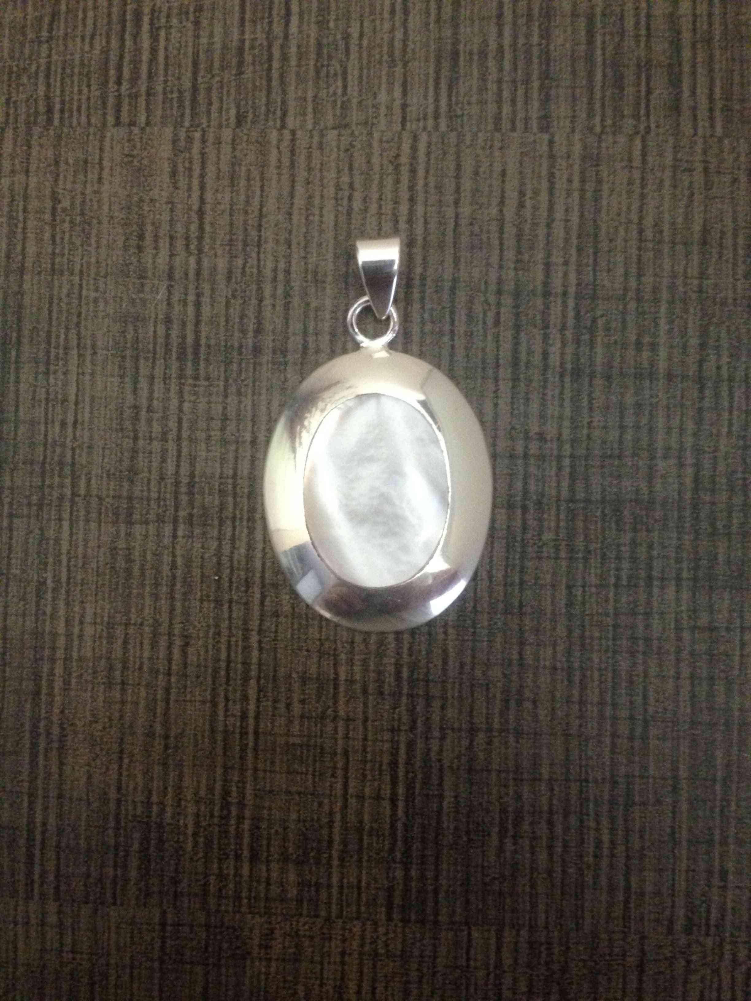 Silver Mother Of Pearl Necklace