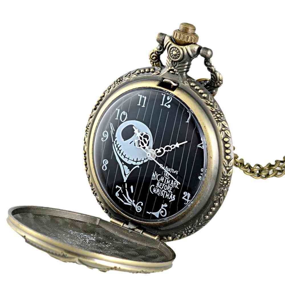 Kremenné vreckové hodinky, klasické príveskové hodinky s náhrdelníkom