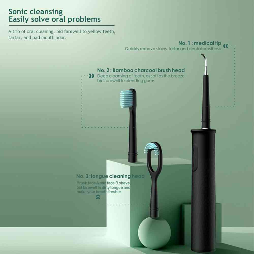 3 In 1 Dental Scaler Replaceable Ultrasonic Tooth Calculus Remover
