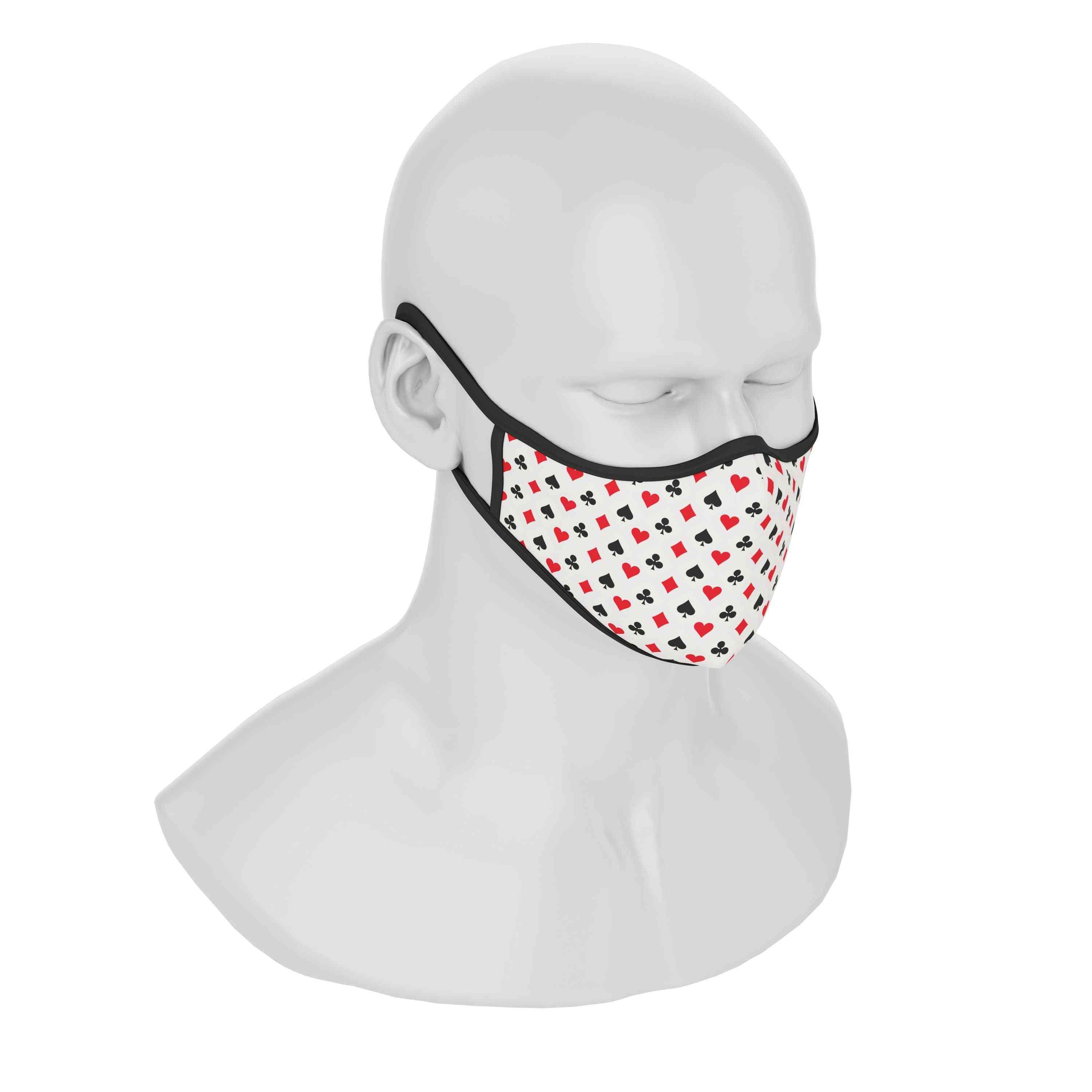 Máscara facial gambler print design premium