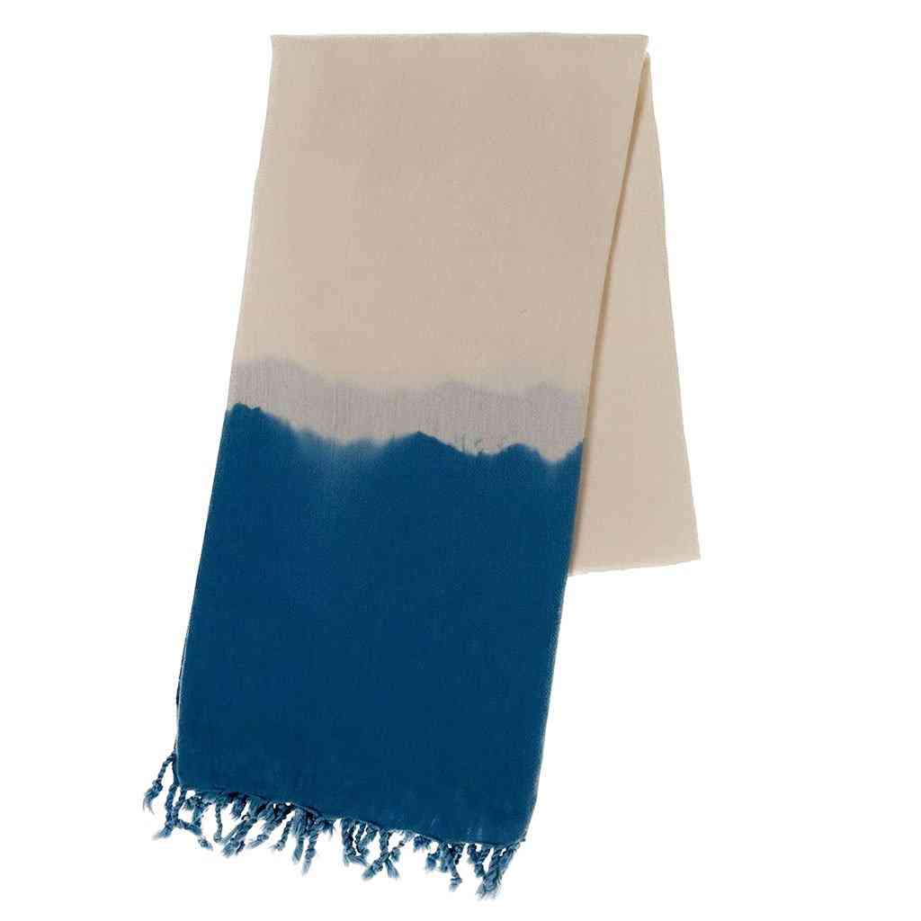 Navy Dip Dye Turkish Beach Towel