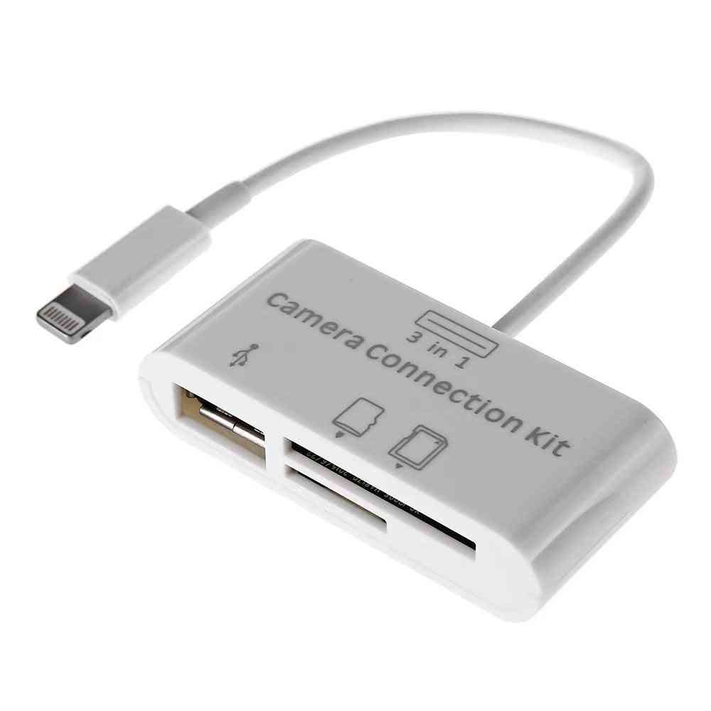 3-in-1-Kartenleser USB-Kamera-Anschluss-Hub