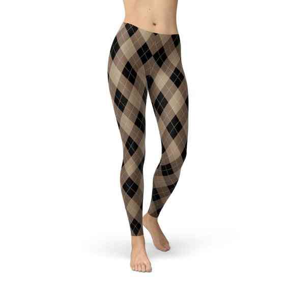 Kvinders argyle, trykte mønstre leggings