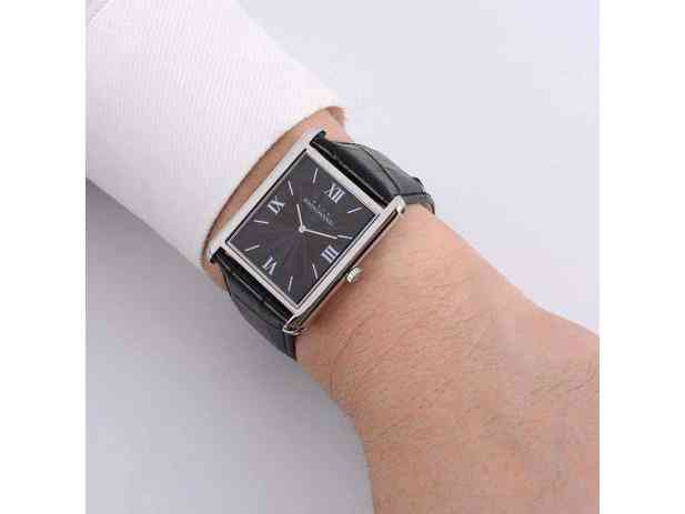 Curea din piele ceas de mână cu cadran minimalist de formă pătrată