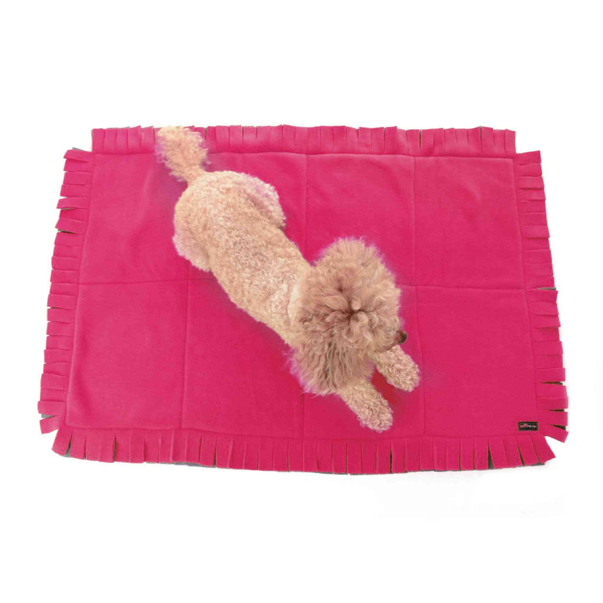 Little Dog Blanket With Chunky Fringe Border