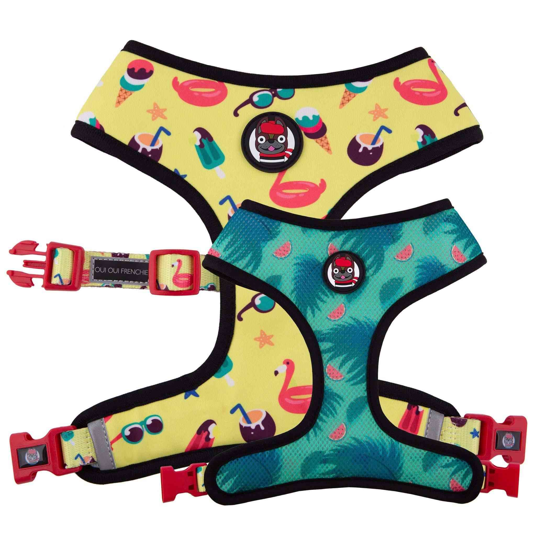Oui Frenchie Reversible Harness - Pool Party