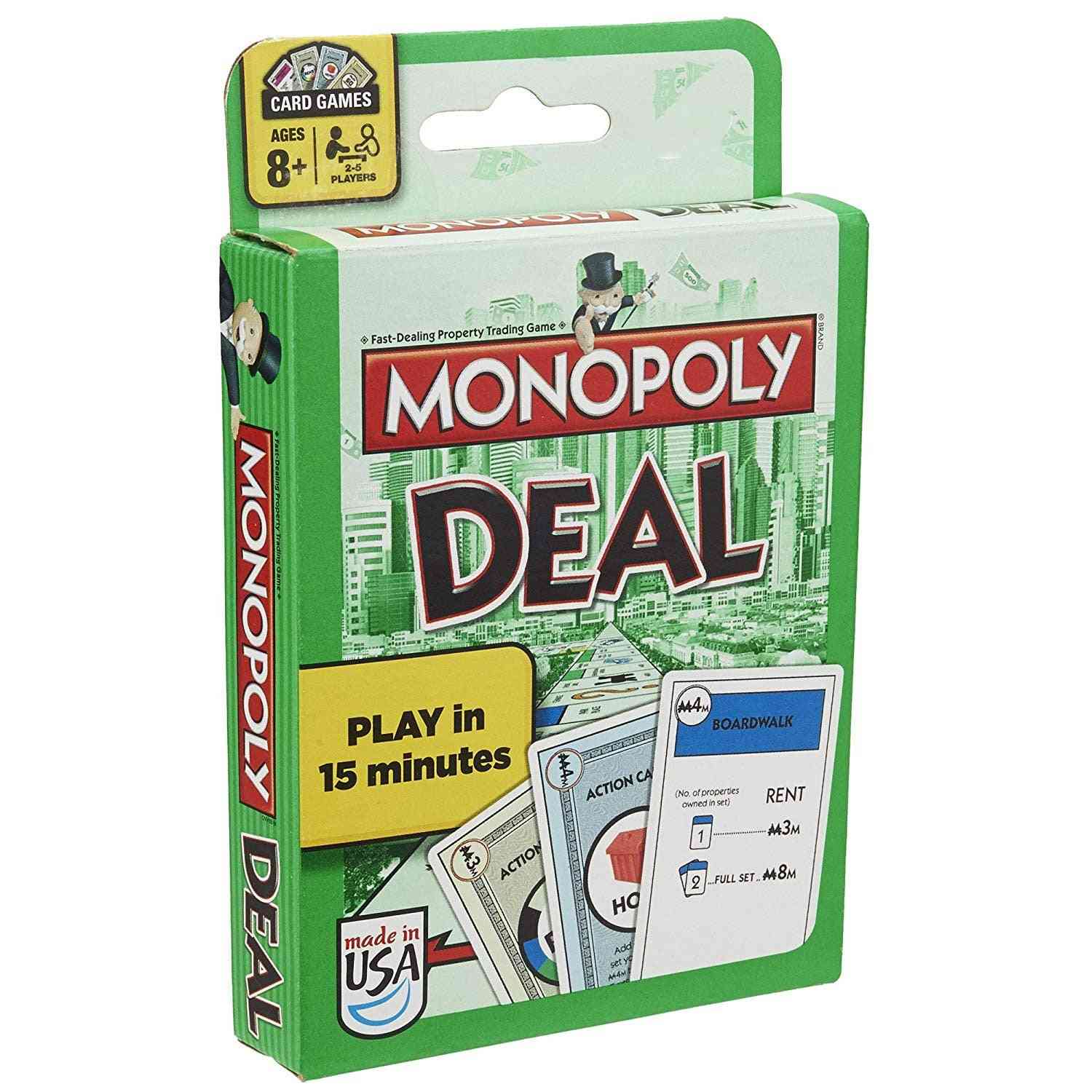 English Version Monopoly Deal Card Game Play Toy
