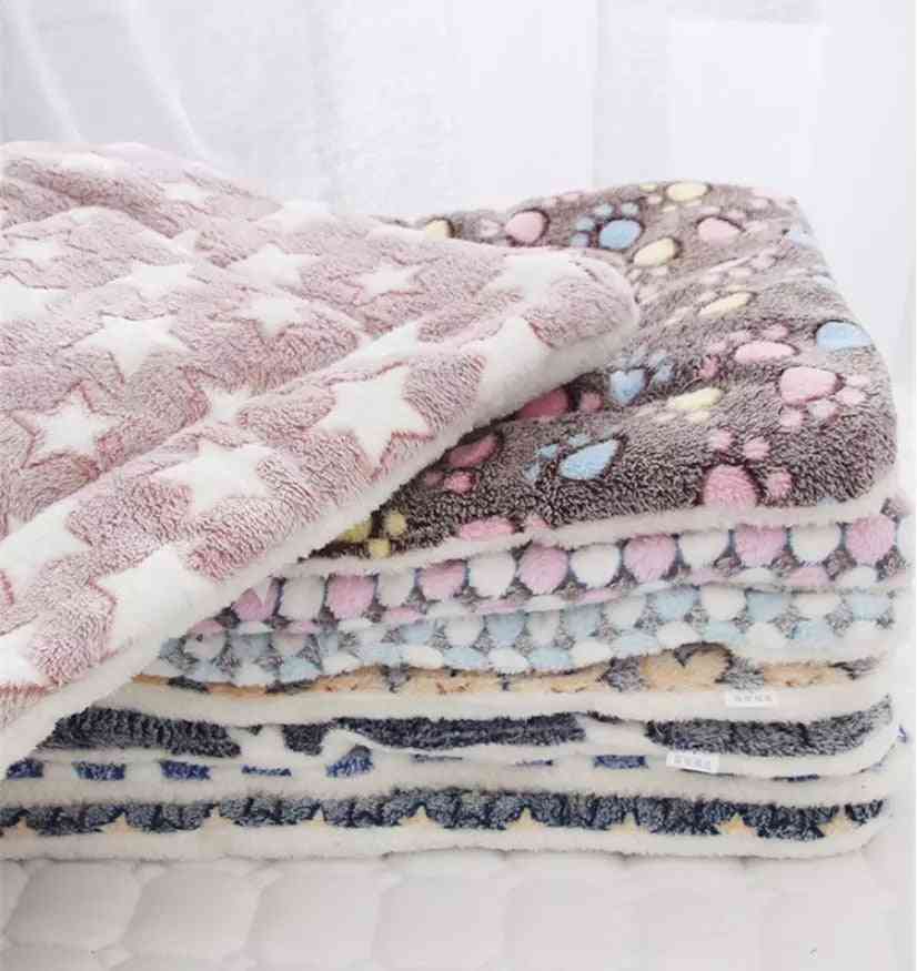 Pet Cat Bed, Thickened Soft Fleece Dog Blanket
