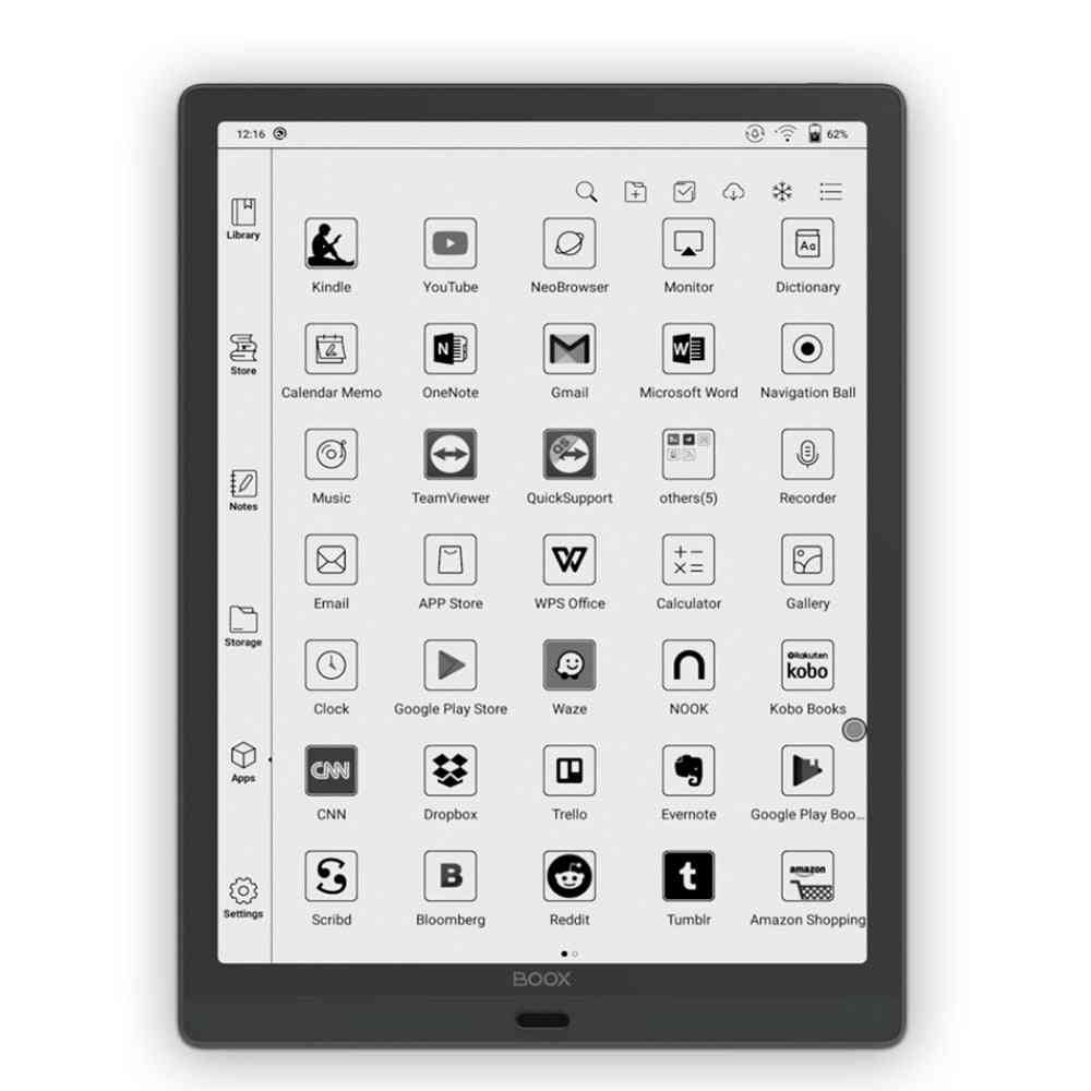 Tablet e-ink Android, lettore di ebook otg type-c