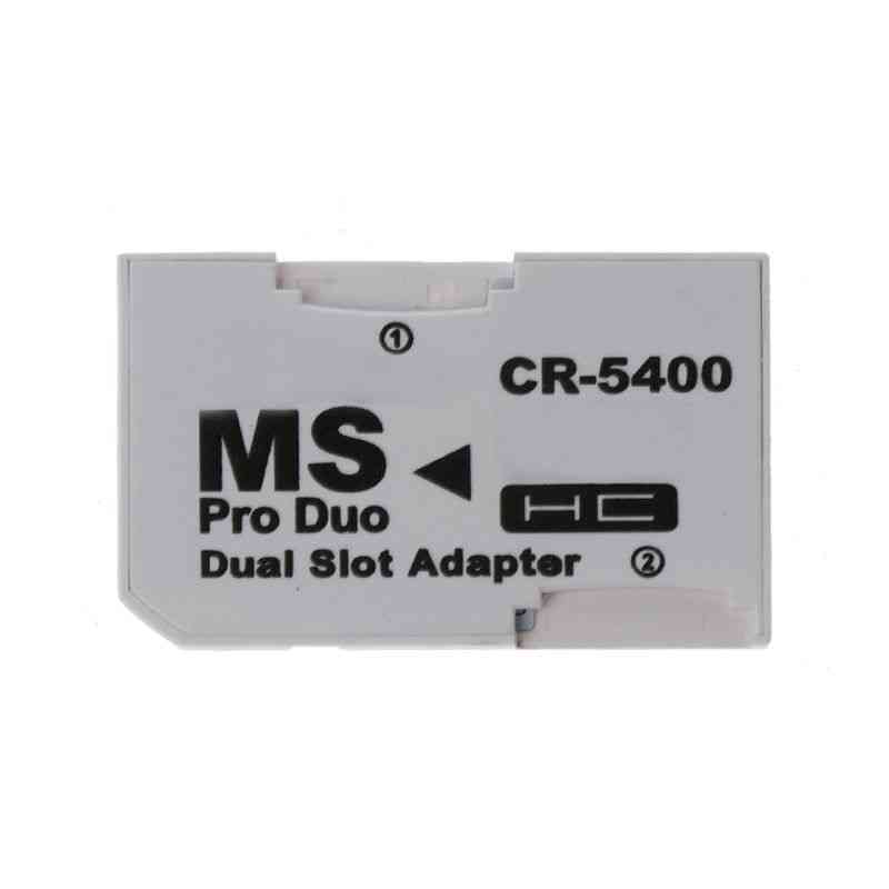 Micro sd tf naar geheugenstick, ms pro duo voor psp-kaart, dubbele 2-slots adapter