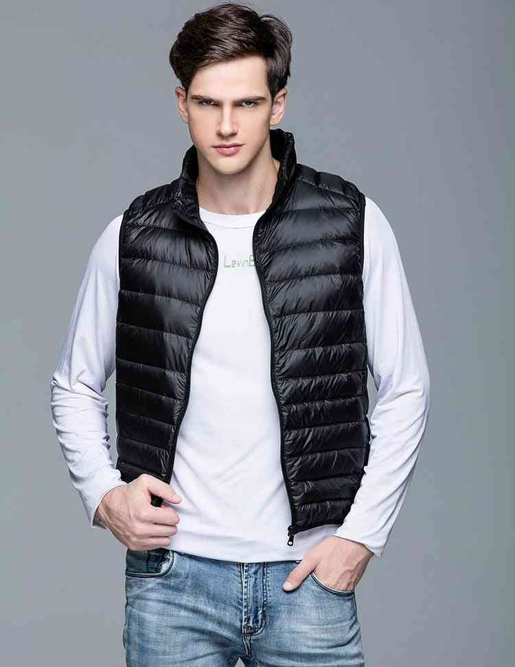 Duck Down Vest Ultra Light Jackets, Men Fashion Sleeveless Outerwear Coat