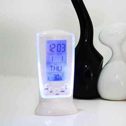 Calendario temperatura led despertador digital