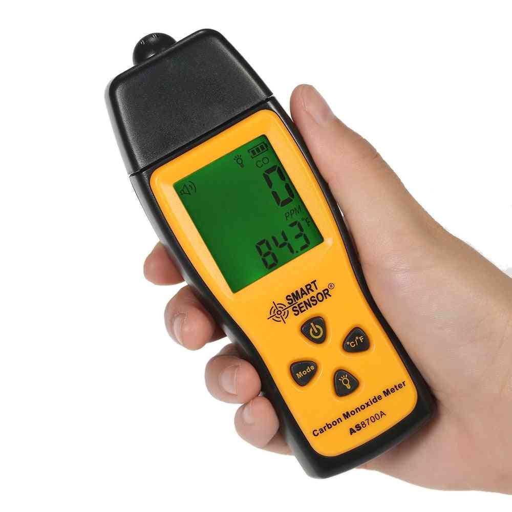 Handhållen kolmonoxidmätare, co gas tester monitor detector gauge