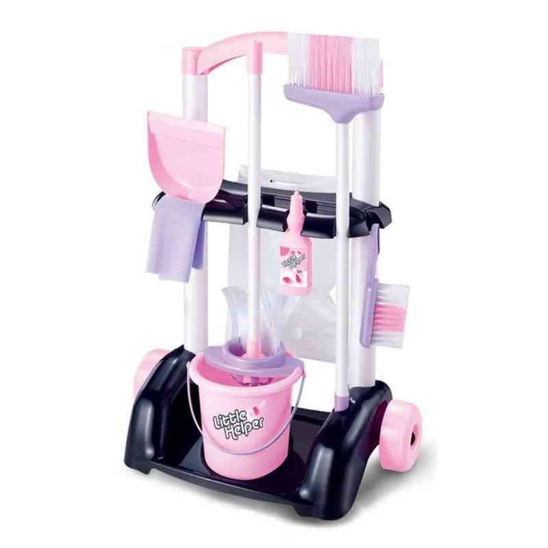 House Cleaning Trolley Set, Kids Pretend Play Toy