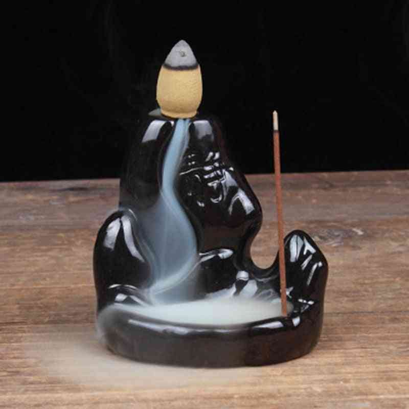 Torre de incenso, porta-fragrância de queimador de cerâmica, bastão de refluxo de fumaça
