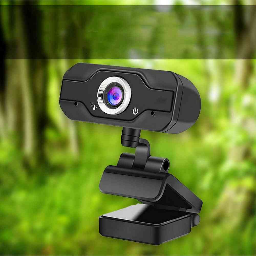 1080p Hd Web Camera With Built-in Microphone, Usb Plug, Widescreen Video