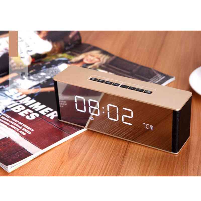 Led Display, Modern Wireless, Call Snooze Function Table Clock - Bluetooth Speaker