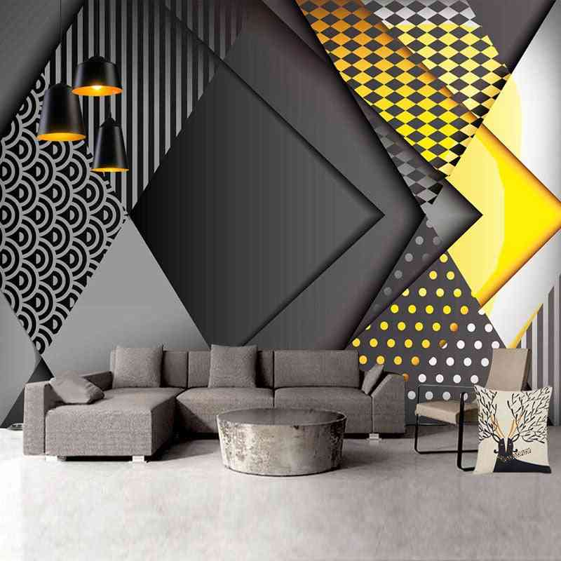 3d Personality Geometry Living Room / Bedroom Background Wallpaper