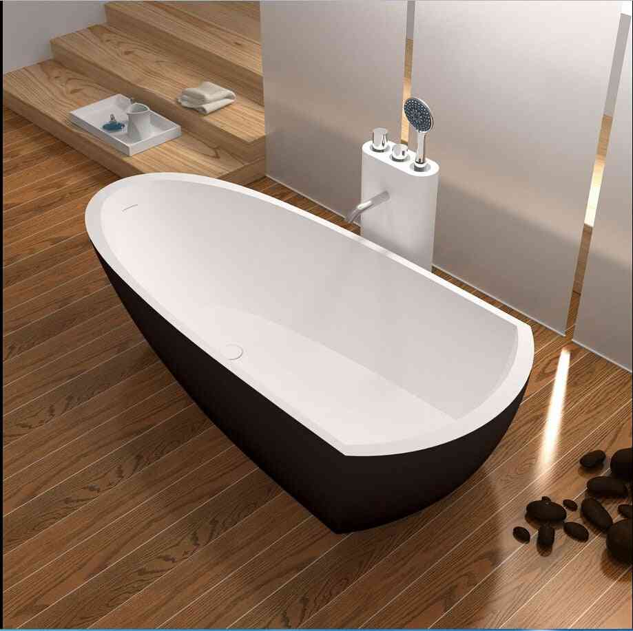 Badewanne aus Mineralwerkstoff Stein Cupc Zulassung rechteckige freistehende Badewanne aus Corian matt