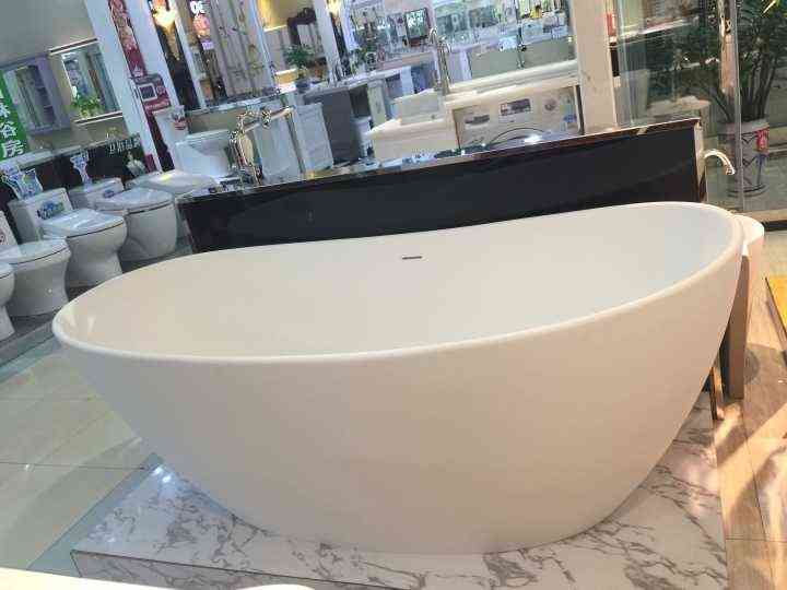 1800 X 850 X 630 Mm Marcella Pmma Solid Surface Bathtub Corian Freestanding Cupc Approved  Artificial Stone Tub