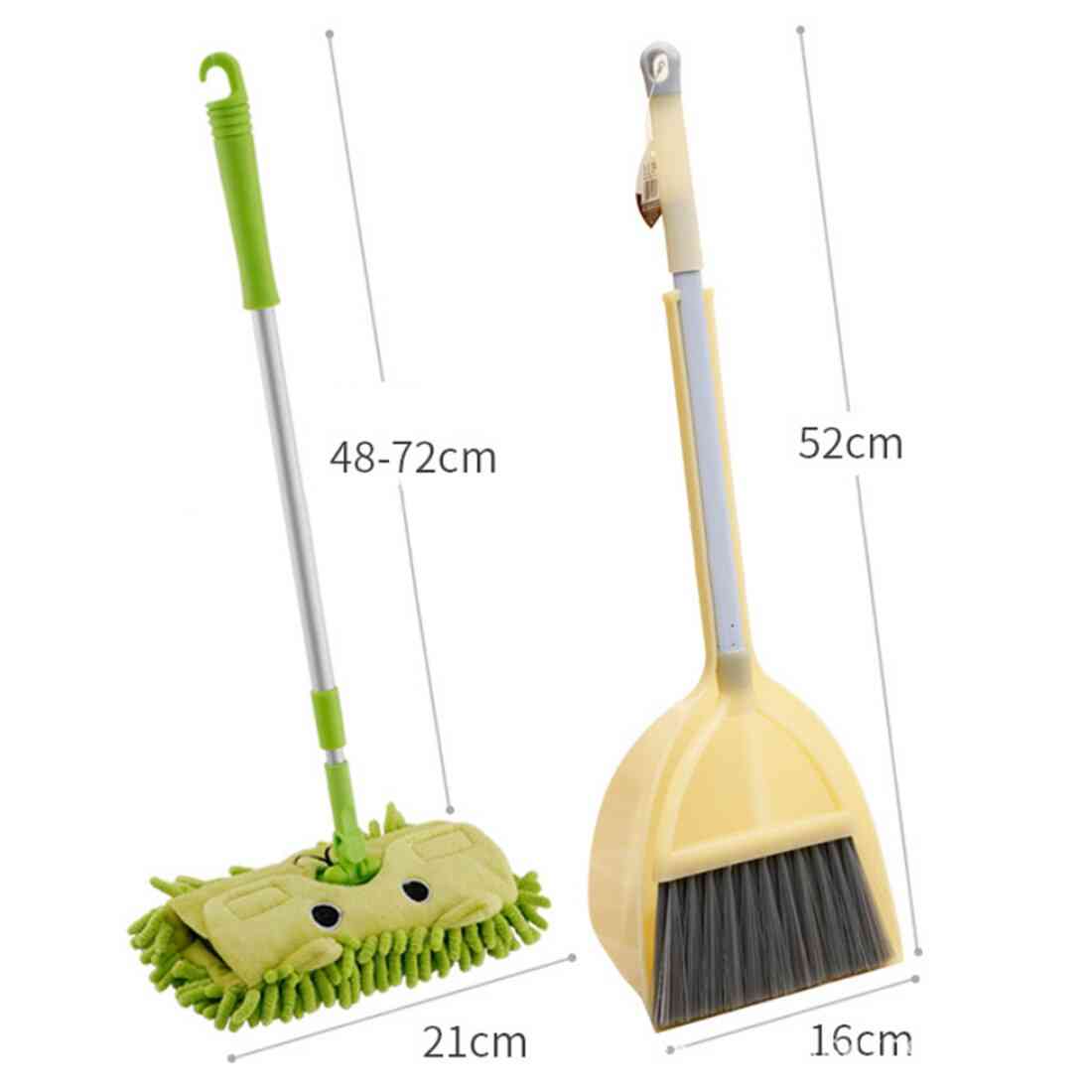 Pretend Play Housekeeping Cleaning Tools Kit With Mop