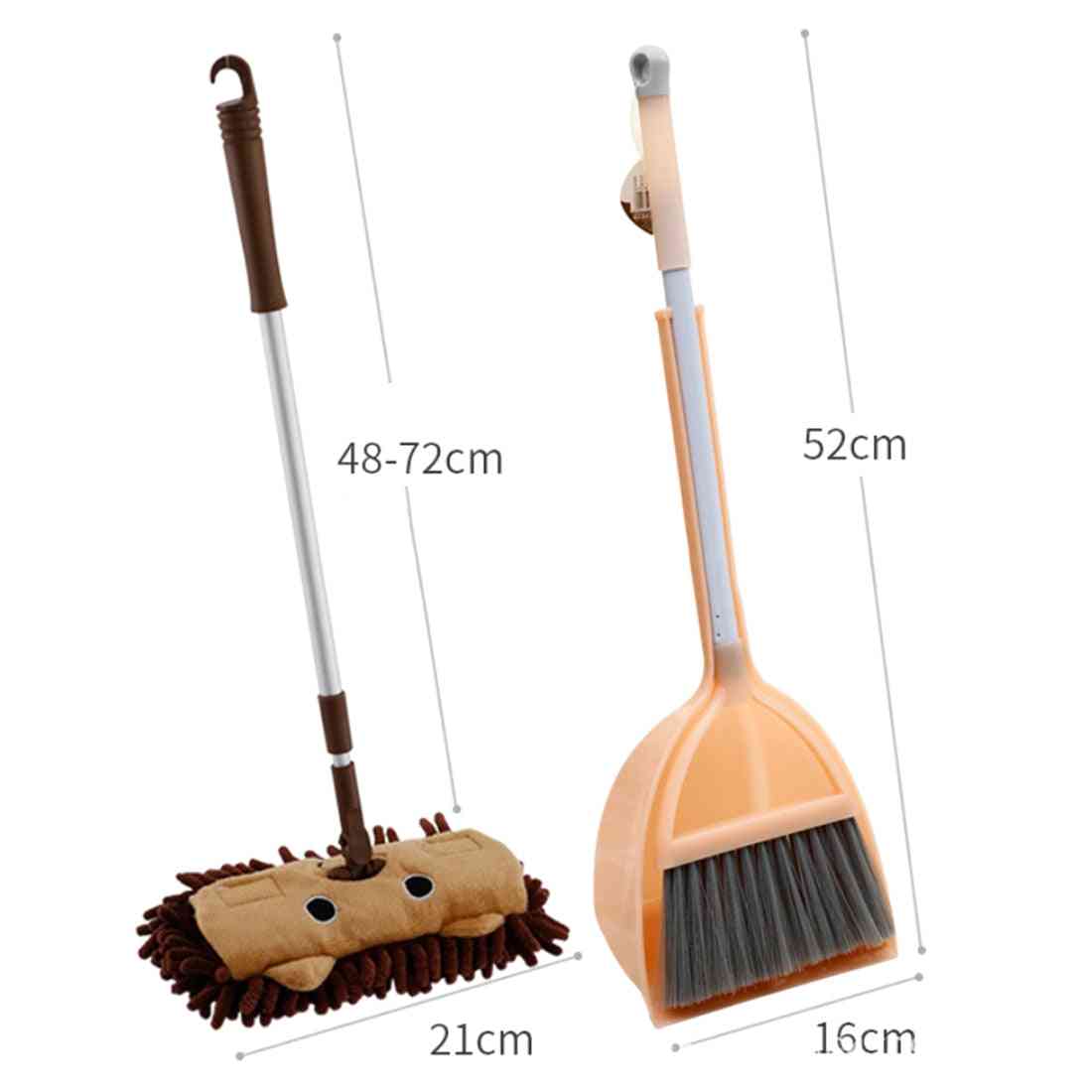 Pretend Play Housekeeping Cleaning Tools Kit With Mop